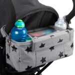 Schwarze Sterne Plus Kinderwagen Clips