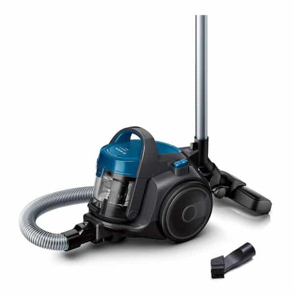 Bosch Staubsauger beutellos Clean´n Serie 2 BGC05A220A, Bodenstaubsauger, Bodendüse für Parkett, Teppich, Fliesen, Hygiene-Filter, langes Kabel, leise, leicht, 700 W, blau