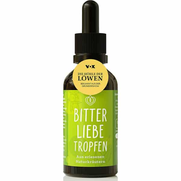 BitterLiebe® Bitterstoffe Tropfen 50ml mit praktischem Pipettenverschluss I Bittertropfen aus Die Höhle der Löwen I Hildegard von Bingen, Bitterkräuter