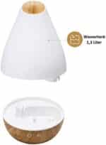 Promed AL- WS Aroma Diffusor, Ultraschall Luftbefeuchter Humidifier, Raumbefeuchter, elektrische Duftlampe Holzdesign mit 7 Farben LED Licht, Aroma Diffuser, Aromatherapie – Bild 6