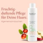Jean & Len Conditioner Pflege Jojoba & Apfel, pflegt lange und brüchige Haarspitzen, entwirrt Knoten und sorgt für bessere Kämmbarkeit, Spülung mit Apfel Duft, ohne Parabene & Silikone, vegan, 300 ml – Bild 6