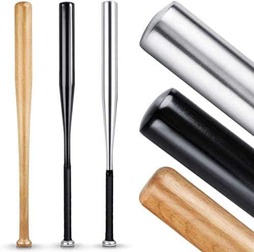 Heldenwerk Baseballschläger aus Holz oder Aluminium - Solide verarbeitet, Rutschfester Griff 31 Zoll Heldenwerk Baseballschläger aus Holz oder Aluminium - Solide verarbeitet, Rutschfester Griff 31 Zoll