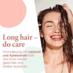 Jean & Len Conditioner Pflege Jojoba & Apfel, pflegt lange und brüchige Haarspitzen, entwirrt Knoten und sorgt für bessere Kämmbarkeit, Spülung mit Apfel Duft, ohne Parabene & Silikone, vegan, 300 ml – Bild 4