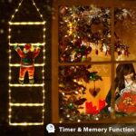 LED Weihnachtsmann Leiter Lichterkette, Geemoo 0.75M LED Weihnachtsbeleuchtung Strombetrieben mit Timer, Speicherfunktion, 8 Modi, für Innen Aussen Weihnachtsbaum Fenster Weihnachten Deko – Bild 2