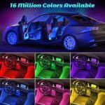 Winzwon, LED Innenbeleuchtung Auto, Winzwon Auto Zubehör Geschenke für Ihn Sie, LED Auto Strip Innenraumbeleuchtung Ambientebeleuchtung, Car Accessories Gifts für Männer Frauen, Auto Sachen Gadgets für Deko – Bild 2