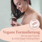 Jean & Len Conditioner Pflege Jojoba & Apfel, pflegt lange und brüchige Haarspitzen, entwirrt Knoten und sorgt für bessere Kämmbarkeit, Spülung mit Apfel Duft, ohne Parabene & Silikone, vegan, 300 ml – Bild 3