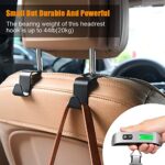 URAQT Kopfstützen Auto Haken, 6 Stück Autositz Rücksitz Organizer Kunststoff Haken KFZ Auto zubehör Innenraum für Kopfstütze Kleiderbügel Handtaschenhalter Taschenhaken – Bild 4