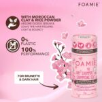 Foamie Trockenshampoo Volumen Puder Brünettes & Blondes Haar, Dry Shampoo ohne Rückstände, Trockenshampoo Dunkles Haar Himbeerblütenduft für mehr Frische & Volumen, vegan, plastikfrei, 40 g – Bild 3