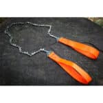 Nature is Adventure: Carbonstahl Handkettensäge mit 33 Zähnen inkl. Gürteltasche - Survival- und Gartensäge