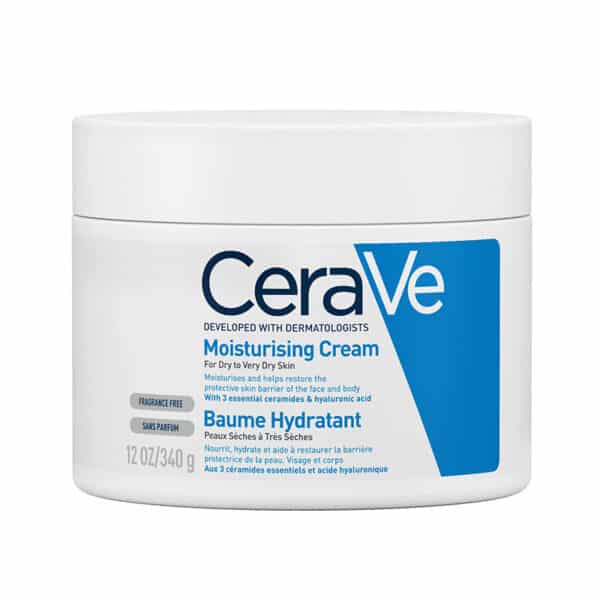 CeraVe Feuchtigkeitscreme für trockene bis sehr trockene Haut, mit 3 Essentiellen Ceramiden und Hyaluron