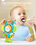 Baby Spielzeug 6 Monate Kleinkindspielzeug & Rassel Beissring Set Baby Spielzeug & Baby Rassel und Sensorische Beissring Ball – Bild 2