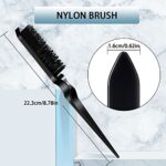 3 Stück Toupier Bürste Set Doppelkanten Bürste und Kamm Borsten Haarbürste Kamm Pflege Kanten Bürste Kämme Robuster Rattenschwanz Kamm für Friseurin Frauen Baby Kinder – Bild 3
