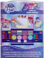 Townley Girl My Little Pony Hasbro Kompaktes Kosmetikset mit Spiegel, 14 Lipglosse, 4 Wangenschimmer, 8 Augenschimmer Beauty Kit Box Spielzeugset für Mädchen Kinder – Bild 8