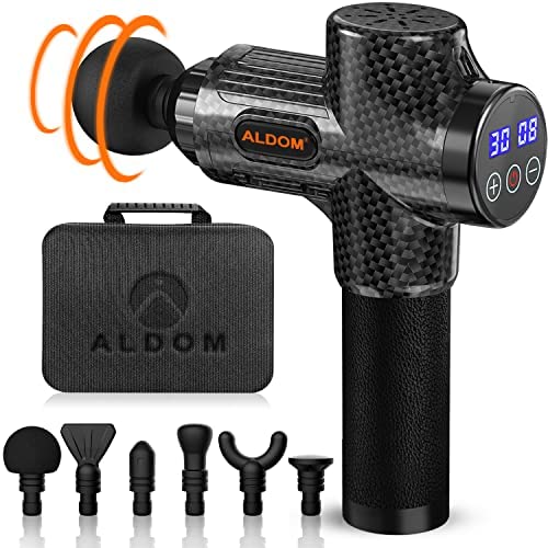 51RBruoLIOL._AC_.jpg ALDOM Massagepistole – 30 Stufen, 8 Köpfe, bis 4800 U/min – Bild 1