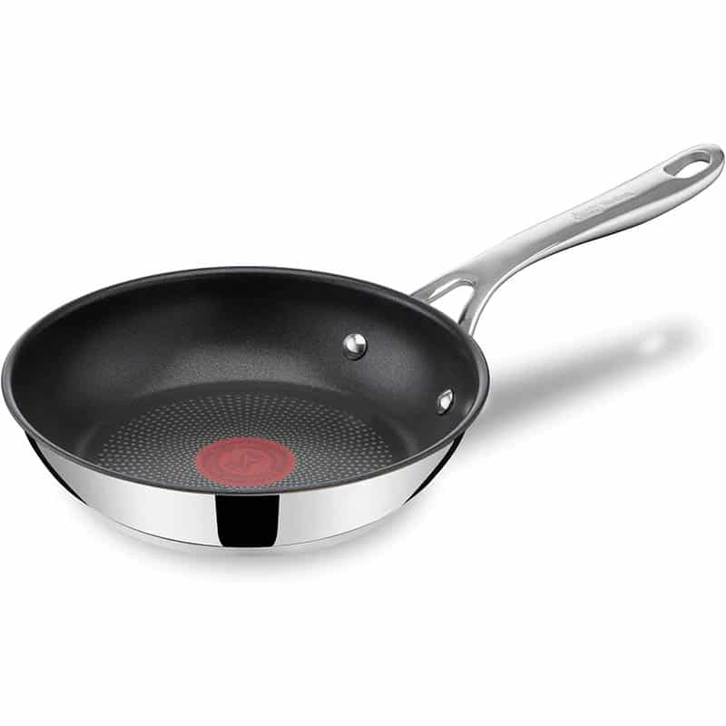 JO3 Tefal Jamie Oliver Cook´s Direct On Bratpfanne Induktionsgeeignet | Spülmaschinengeeignet |Langlebige Antihaft-Beschichtung | Thermo-Signal-Technologie | Edelstahl/Schwarz – Bild 1
