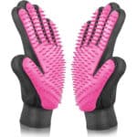 BYETOO Premium Fellpflegehandschuh für Hund & Katze, Hundehaare & Katzenhaare entfernen inkl. Massageeffekt, Fellpflege mit dem Katzen Handschuh & Hunde Handschuh