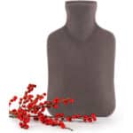 Blumtal Wärmflasche mit Bezug aus Polar Fleece - Wärmeflasche mit wachmaschinengeeignetem, superweichem Bezug aus hochwertigen Materialien, Bettflasche für alle Anlässe
