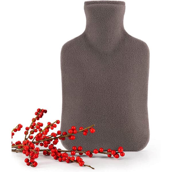 Blumtal Wärmflasche mit Bezug aus Polar Fleece - Wärmeflasche mit wachmaschinengeeignetem, superweichem Bezug aus hochwertigen Materialien, Bettflasche für alle Anlässe