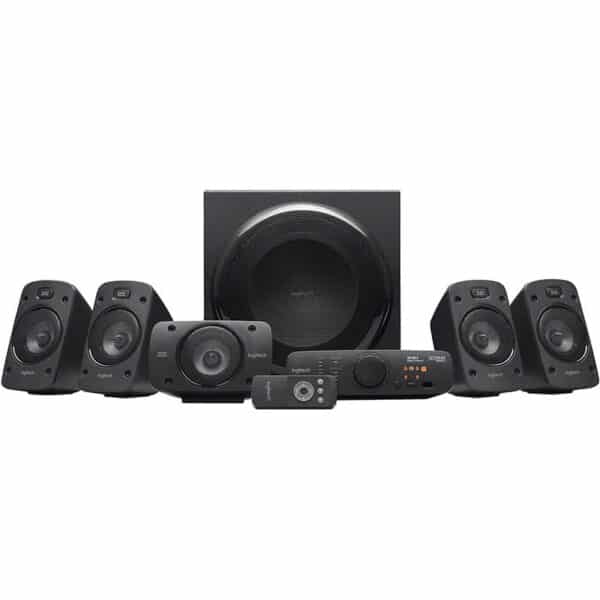Logitech Z906 5.1 Sound System, Lautsprecher mit 1000 Watt Surround Sound, THX, Mehrere Audio-Eingänge, Fernbedienung, EU Stecker, PC/PS4/Xbox/Stereo-Anlage/TV/Smartphone/Tablet