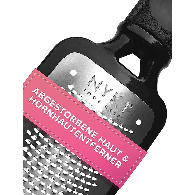 nyk1 NYK1 MEGAFILE Fussfeile Pediküre Reibe DIE ORIGINAL plus NYK1 GEBOGEN SMOOTHIE Foot Grind Limited Edition Combo Super Sharp Extra grosse Micro Blades Hornhautreibe, entfernen Raue Haut in Sekunden – Bild 1
