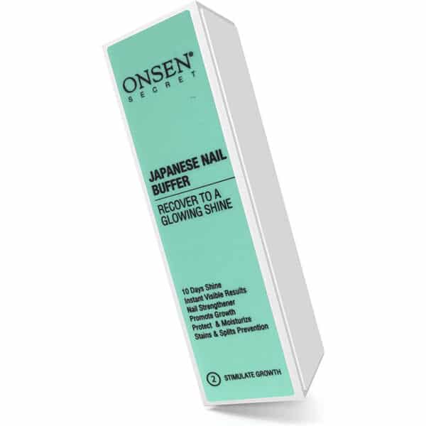 Onsen Secret Professional Nail Buffer, Ultimate Shine Nail Buffing Block mit 3-Wege-Poliermethoden, Smooth & Shine After Onsen Nail Filer, Maniküre-Werkzeuge in Handtaschengrösse für optimale Nagelpflege
