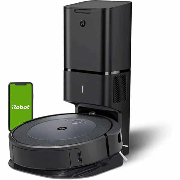 iRobot Roomba i3+ Saugroboter mit Absaugstation | App-Steuerung, 2 Gummibürsten, Haustierfreundlich, Sprachassistent-kompatibel