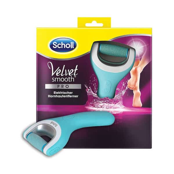 Scholl Velvet Smooth elektrischer Hornhautentferner Pro, Zur Hornhautentfernung auf nassen und trockenen Füssen