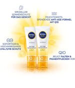 NIVEA SUN UV Gesicht Anti-Age Sonnenschutz Q10 mit LSF 50 (50 ml), feuchtigkeitsspendende Gesichtssonnencreme, Anti-Falten Sonnencreme mit Schutz vor UVA-/ UVB-Strahlung – Bild 2