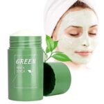 Green Mask Stick,Grüner Tee Clay Maske, Tiefenreinigung zur Ölkontrolle Mitesser Entfernen,Befeuchtet und kontrolliert das Öl, Regulieren Sie den Wasser