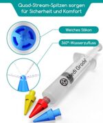 Medi Grade Ohrenreiniger und Ohr Wachs Entferner Spritzen Set mit 3 x Sanften Quad-Stream Ohrenschmalz Entferner, Ohrenschmalzentferner Set für die Ohr Reinigung, Ohrenschmalz Entfernen – Bild 6