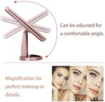 Schminkspiegel mit 21 LEDs, Schminkspiegel von Vanity Trifold, um 180° drehbar, Vergrösserung 1x / 2x / 3x, Spiegel mit Touchscreen für Make-up und Hautpflege – Bild 4