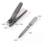 Nagelknipser, Nagelfeile, 360°Degree Drehkopf Nagelknipser, Edelstahl Scharfe Pediküre, Grosser Nagelknipser Drehkopf für dicke Nägel, Metall Dose Für Geeignet Für Geschenke – Bild 5