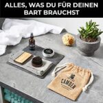 Camden, Deluxe Bartpflege Set inkl. Bart-Öl, Bartwachs, Bartbürste & Bartkamm ● 100% Natürlich ● Geschenk-Set für Männer – Bild 7