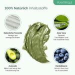 PLANTIFIQUE Korean Gesichtsmaske mit Avocado & Superfoods 100ml - Gesicht Polierer aus Meereslehm - Gesichtsporen - Minimierer - Reinigt Pickel und entgiftet die Haut - Gesichtsmasken Beauty – Bild 4