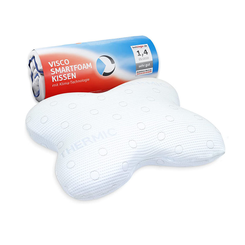 61fPDCw+oUL._AC_SL1500_ Seitenschläferkissen ACAMAR, Innovationspreis Ergonomie 2025, Orthopädisches Nacken-Kissen gegen Nackenschmerzen, Viscoelastischer & ergonomischer Memory-Foam, Kopfkissen mit Thermo-Bezug – Bild 1