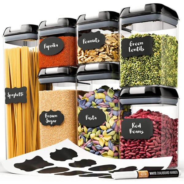 Chef's Path Vorratsdosen Luftdicht , Luftdichte Aufbewahrungsbox mit deckel Küche Vorratsbehälter für Müsli aufbewahrung, Cornflakes Aufbewahrung, Nudel Aufbewahrung und Küche Aufbewahrung