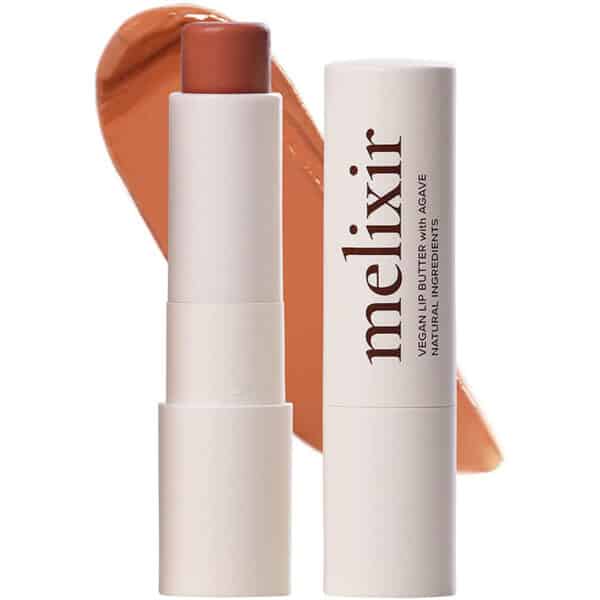 Melixir Vegane Lippenbutter #12 Caramel(getönt) (+8 weitere Farben) 3.9 g, bienenfrei, ohne Petrolatum,tief nährender veganer Lippenbalsam auf pflanzlicher Basis