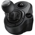 Logitech G Driving Force Schalthebel, 6 Gänge mit H-Schema, Schaltknauf aus Echtleder & Stahl, Integrierte Befestigungsklammern, Kompatibel mit Driving Force Rennlenkrädern G29, G920 & G923
