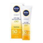 NIVEA SUN UV Gesicht Anti-Age Sonnenschutz Q10 mit LSF 50 (50 ml), feuchtigkeitsspendende Gesichtssonnencreme, Anti-Falten Sonnencreme mit Schutz vor UVA-/ UVB-Strahlung