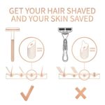 Metall Rasierer Frauen | Eco Rasierer Frauen | Nassrasierer Damen | Rasierhobel Damen | Zero Waste Rasierer | Einklingen Rasierer | Safety Razor | Double Edge Razor | Bambaw – Bild 5