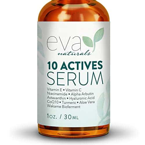 41jAaOQQ66L.jpg Eva Naturals 10 Actives Skin Serum (30 ml), Feine Linie, Entferner für dunkle Flecken im Gesicht Mit Niacinamid, Hyaluronsäure, Vitamin C und Vitamin E – Bild 1