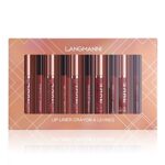 6 matte Lippenstifte mit 6 Liplinern, haltbarer Lipgloss, langanhaltende, antihaftbeschichtete Tasse, verblasst nicht, wasserdicht, hochpigmentierter Samt, Lipgloss-Set, Schönheitskosmetik(12 Stück) – Bild 7