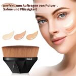 MSQ Foundation Pinsel Make-up Pinsel Kabuki Flat Top Gesicht Pinsel Groove Design Blush Pinsel zum Mischen von Flüssigkeit, Creme, Concealer Premium – Bild 2
