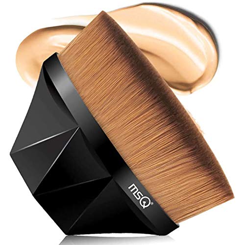 51-JOHbOrCL.jpg MSQ Foundation Pinsel Make-up Pinsel Kabuki Flat Top Gesicht Pinsel Groove Design Blush Pinsel zum Mischen von Flüssigkeit, Creme, Concealer Premium – Bild 1