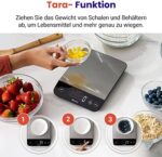 Etekcity Digitale Küchenwaage – Präzise 1g, bis 10kg, LCD-Display, Tara-Funktion, USB-aufladbar – Bild 9