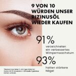 Eclat Skincare, Bio Rizinusöl für Wimpern, Augenbrauen, Haut, Haare, Nägel & Gesicht, Natural Oil Brow/Eyelash Growth Serum, Bestes Rizinusöl für Haarwachstum, Eye Lash Boost 1oz – Bild 2