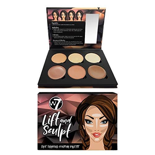 51mCRijSGXL.jpg W7 Lift & Sculpt Creme Contour Set – Make-up Palette zum Abdecken, Highlighten und Konturieren – Schritt-für-Schritt-Anleitung enthalten – Bild 1