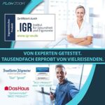 FLOWZOOM AIR Aufblasbares Nackenkissen – Leichtes Reisekissen fuer Flugzeug & Reise – Bild 6