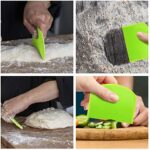 Vicloon Edelstahl Teigschneider, 3-teiliges Set Teigspachtel aus Kunststoff, Backen Teigschneider mit Rutschfestem Gummigriff und Messskala, Teigschaberkarte für Teigkuchen, Pizza, Backwerkzeug – Bild 6