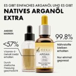 Eclat Skincare, Bio Arganöl für das Haar, 100% reines marokkanisches Haaröl für Frauen & Männer, nährendes, feuchtigkeitsspendendes Arganöl für Gesicht, Haut, Nägel & Körper, repariert, glättet das Haar – Bild 5